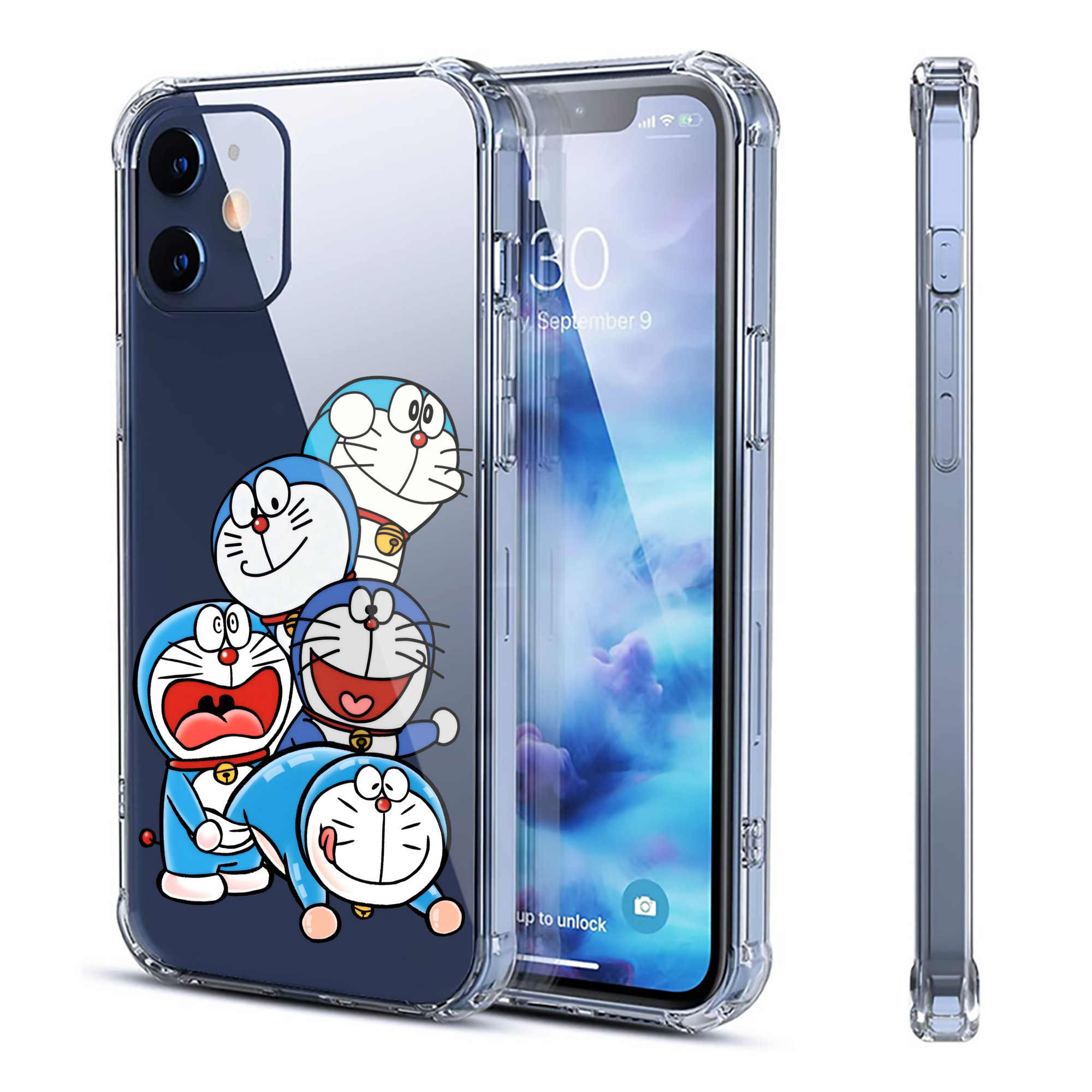 （画像用） ドラえもん Doraemon 【iPhone 12シリーズ対応】透明スマホケース（クリアソフトケース）